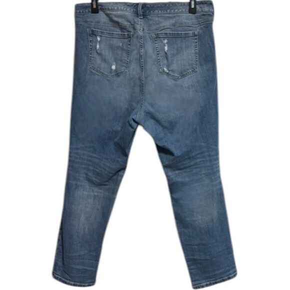 Torrid Boyfriend Straight Vintage Stretch Mid-Rise Rip & Repair Jean Size 18 - Picture 9 of 11
